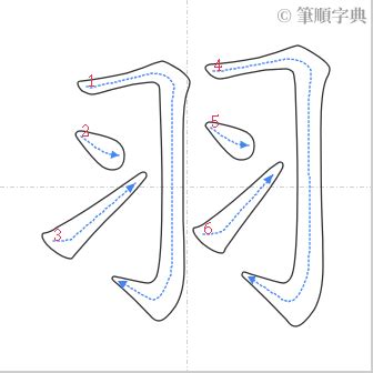 羽幾畫|羽字筆順動畫教學